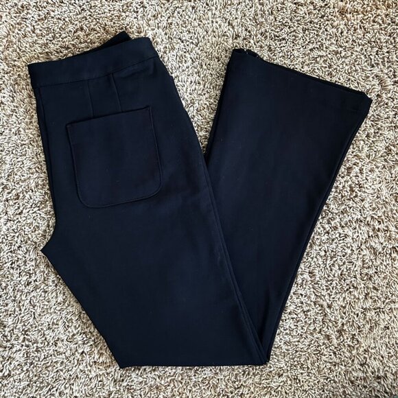 Anthropologie MAEVE Zip-to-Flare Black Pants in Size 4 Patch Pockets on Back - Picture 1 of 7